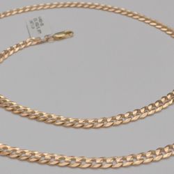 10K Yellow Gold Cuban Curb Link Chain Necklace 26 Inches 23.4 Gr 5.6 mm