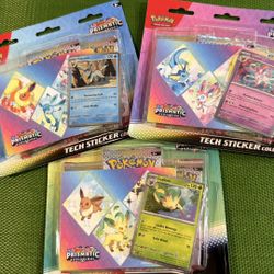Prismatic Evolutions Tech Sticker Collection Set
