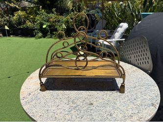 Maitland Smith Vintage Gold Finish Cast iron with Tassel Motif
