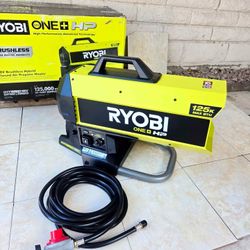 RYOBI HP 18V Brushless125K BTU Hybrid Forced Air Propane Heater