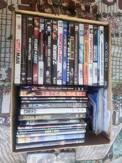Over a 100 dvds.  Action, drama, comedy all kinds 2 bucks a piece.  Or buy as a lot