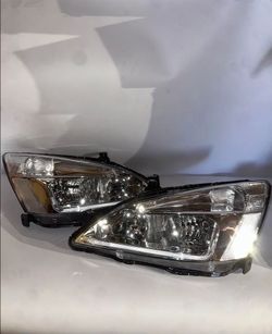 HL-LB-HA03-CH-CL1  2003-2007 Honda Accord LED DRL Headlights