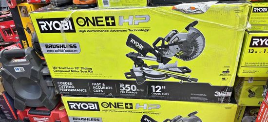 Ryobi ONE+ HP 18V Brushless 10" Sliding Compound Miter Saw Kit