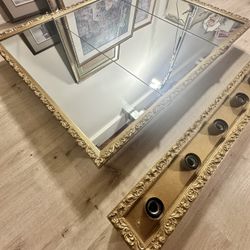 Stunning Antique Vanity/Medicine Cabinet & Vanity Light