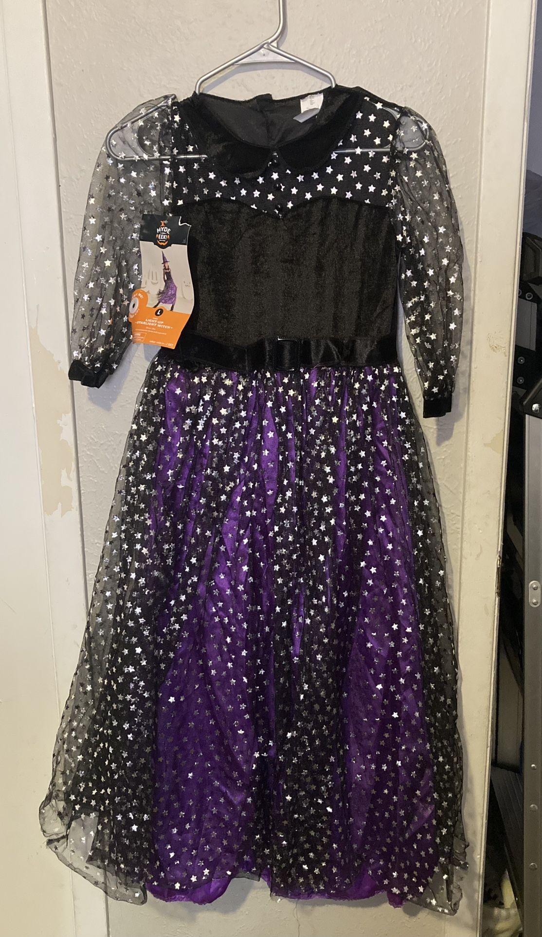 New Girls Large Lightup Witch Costume