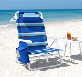 Chair camping set 2 Folding Backpack Beach Chair for Adults with 5-Position Lay Flat
Breathable Teslin Fabric, with Cooler Pouch, Storage Bag, Towel B