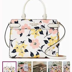 Kate Spade Staci Lily Bloom Floral Medium Satchel