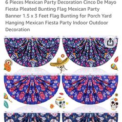 6 Pieces Mexican Decoration For Parties. 