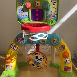toddler vtech sports center basketball and soccer