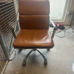 Brown Leather Desk Chair