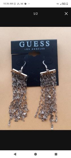 GUESS STUNNING GOLD COLORED EARRINGS - NEW