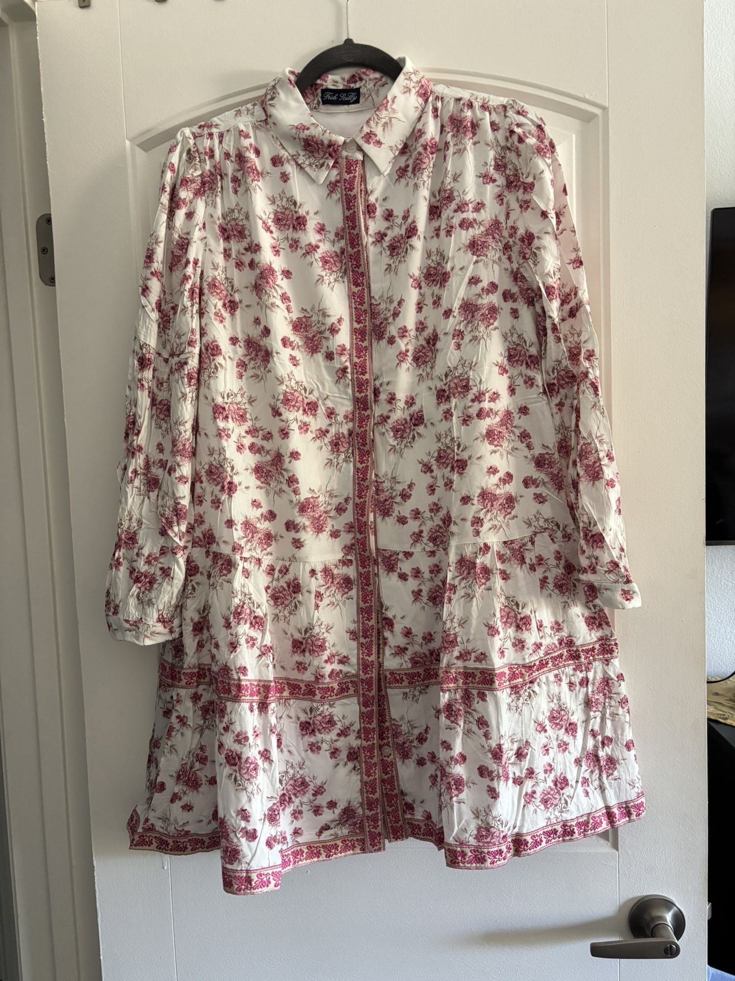 Pink Floral Tunic Top
