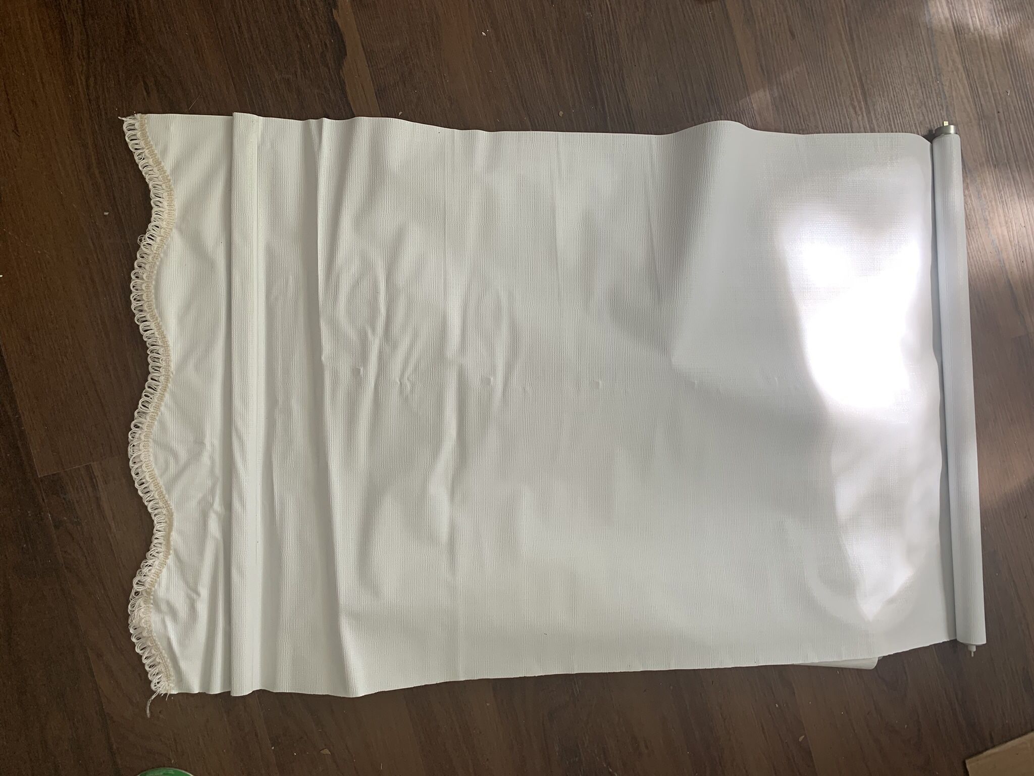 Vinyl Roller Shades/ Blinds With Lace Trim