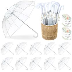12PCS Wedding Favors for Guest Umbrella Gifts 52 Inch Large Dome Rain #2866YUP1
