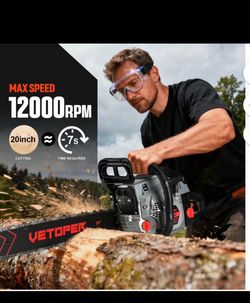 Gas Chainsaw 62CC 2 Stroke Handed Petrol Gasoline