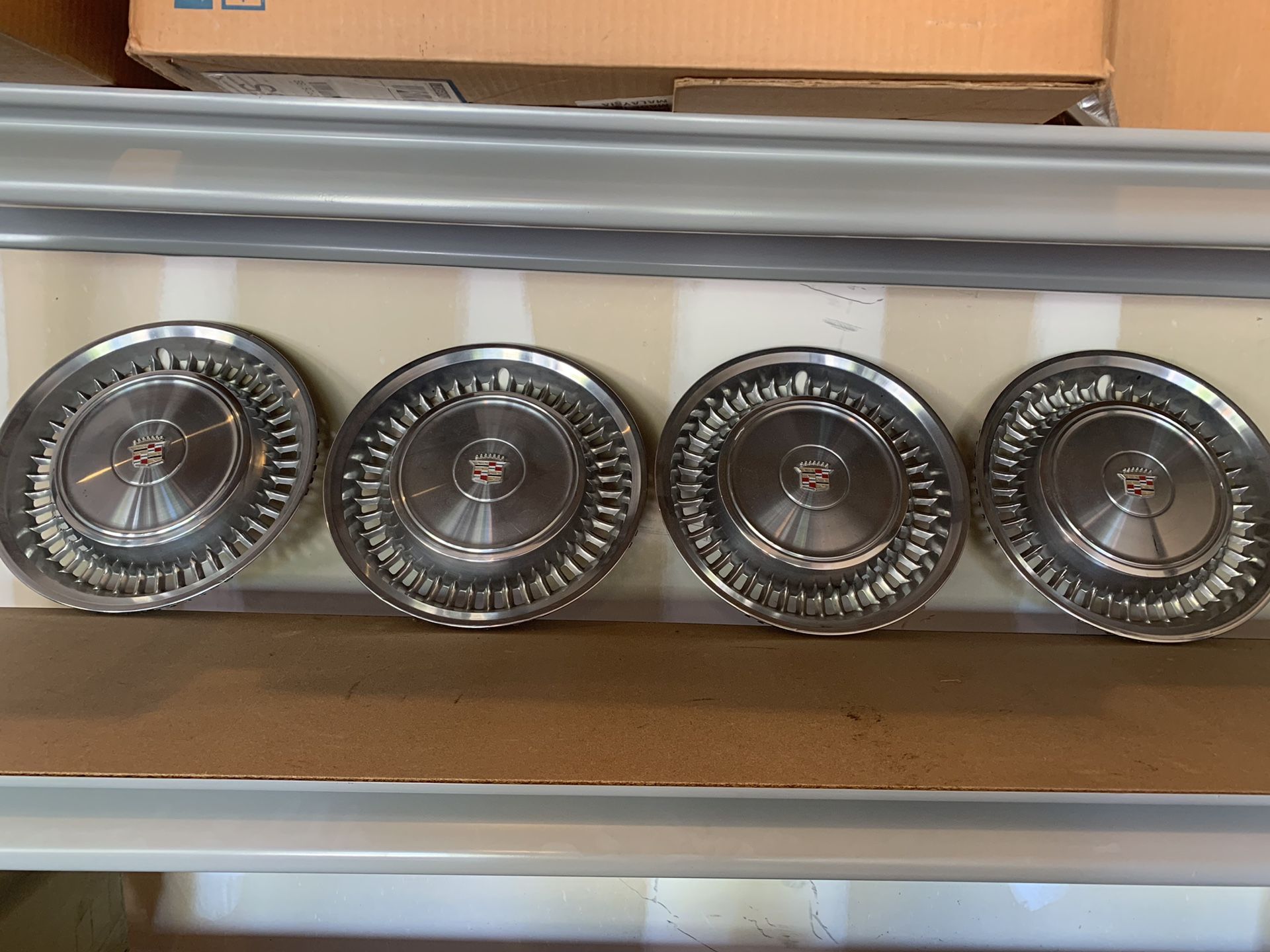 Vintage Cadillac hubcaps