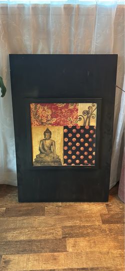 Large Framed Buddha Collage Wall Art
