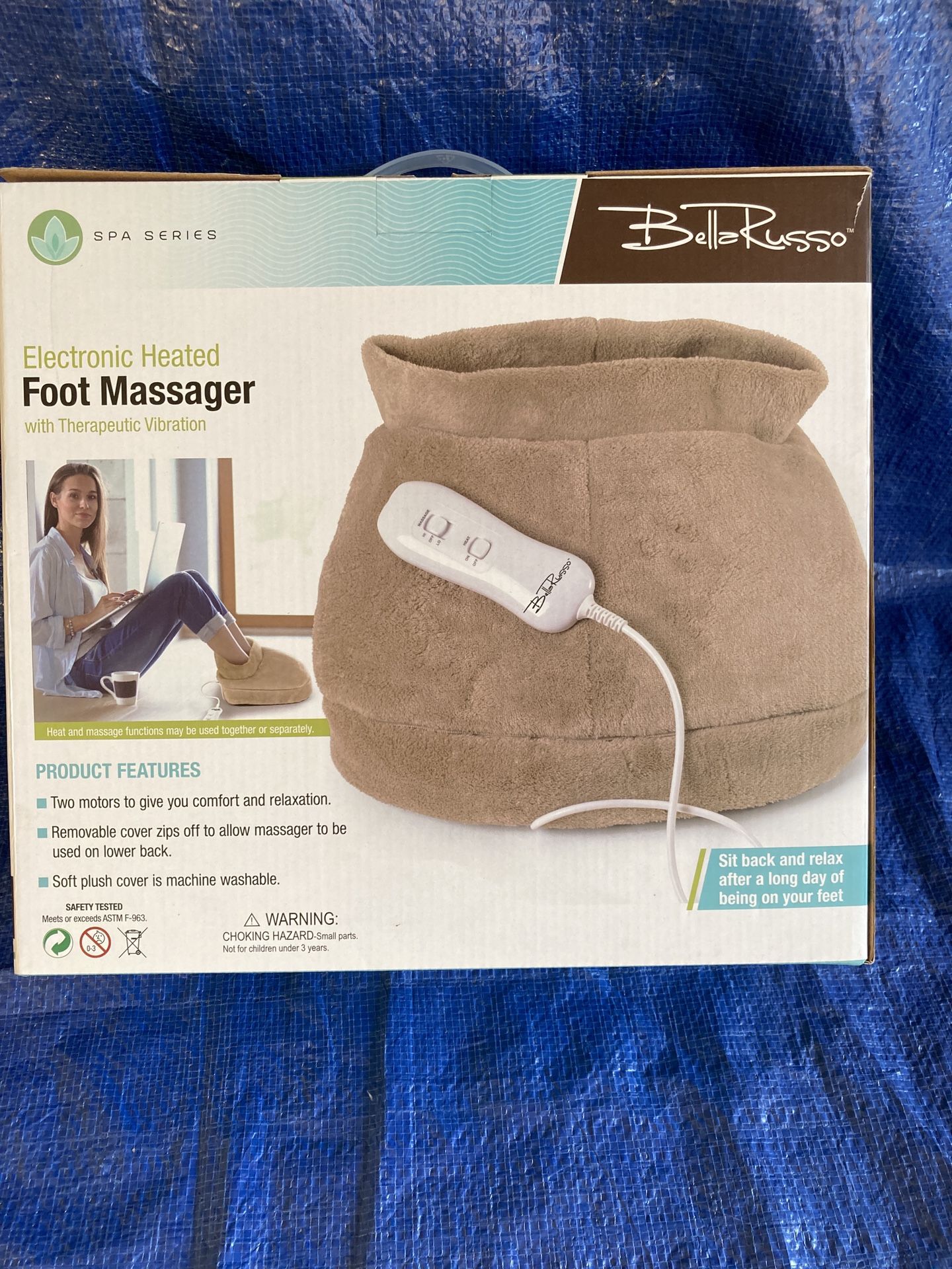 Bella Russo Electronic Heated Foot Massager With Therapeutic Vibration Spa Series BRAND NEW IN BOX