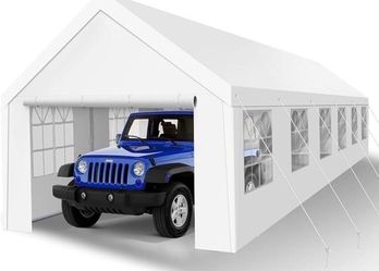 Heavy Duty Carport, Spacious 20x40 Outdoor Shelter Portable Garage, Waterproof Canopy with Easy Assembly & All-Weather Protection