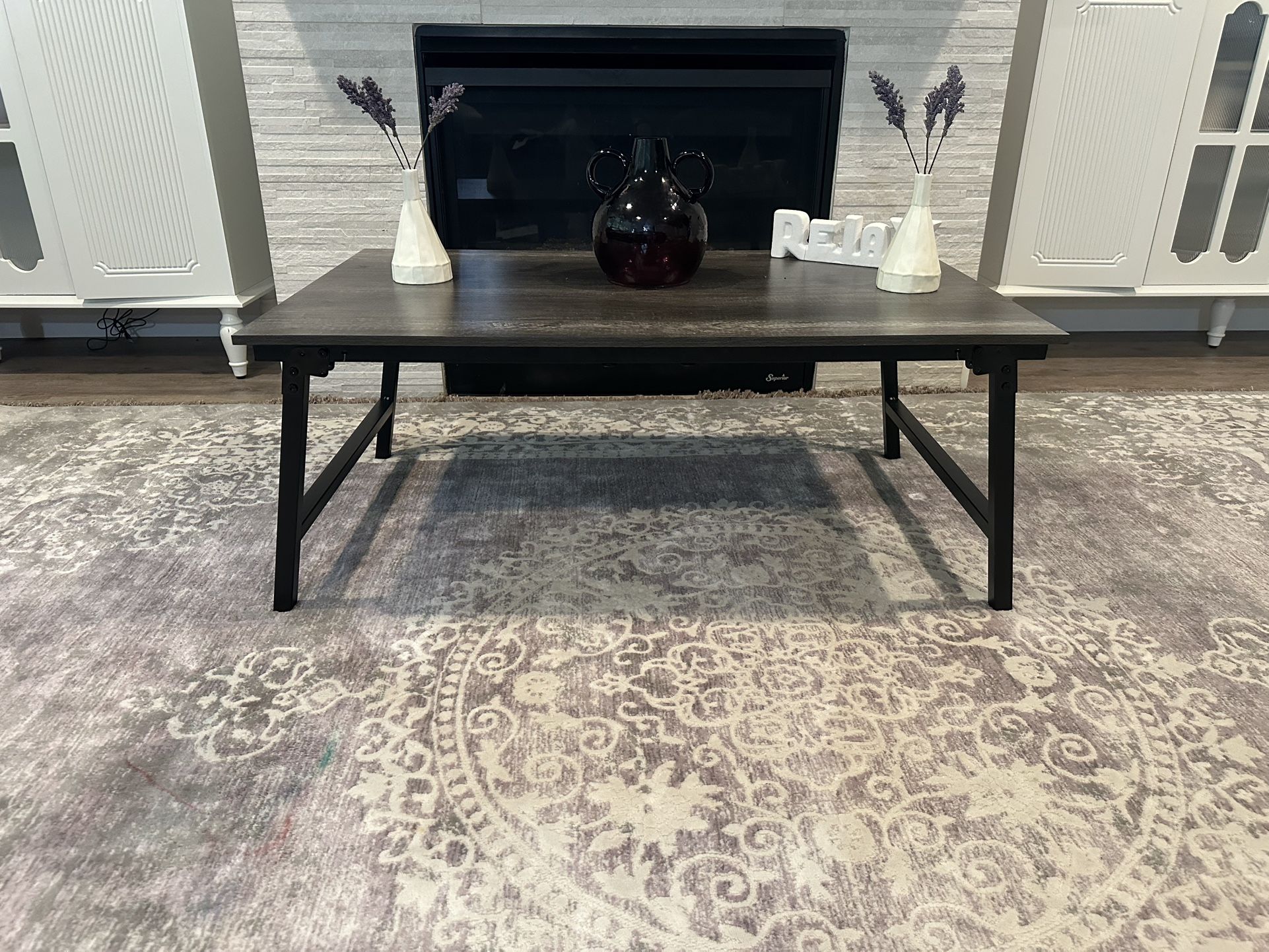 Foldable Gray Coffee Table