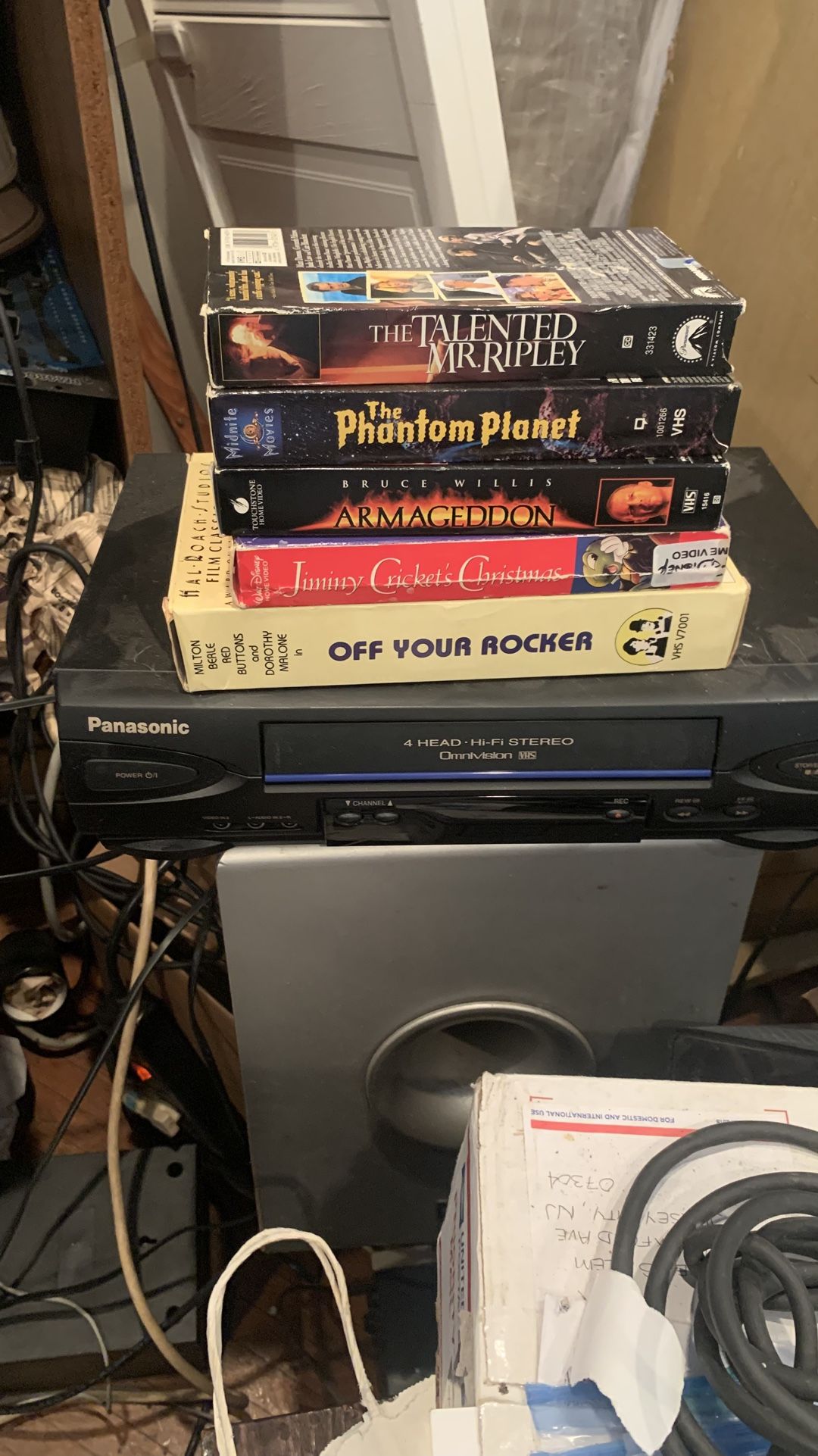 Deal Of The Century PANASONIC VHS HI-FI STEREO RECORDER AND 50 Top Good Movies On VHS Tapes Original Issues