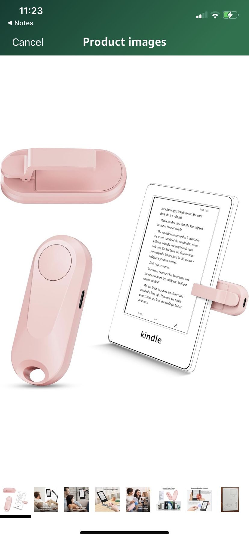 RF Remote Control Page Turner for Kindle Paperwhite Oasis eReaders Kobo,Camera Video Recording pink 