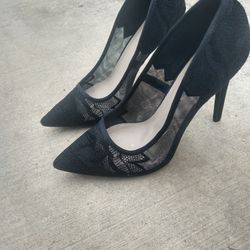 Black Lace Heels
