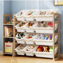 Toy Storage Organizer With Bookshelf In Great Condition 