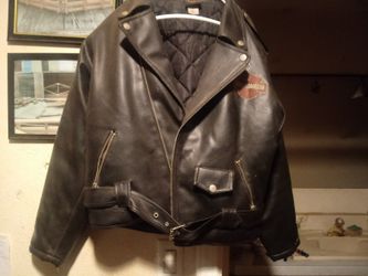 Harley Davidson like leather riding jacket large