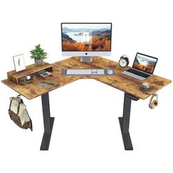L-Shaped Electric Standing Desk, 48 Inches Height Adjustable Desk