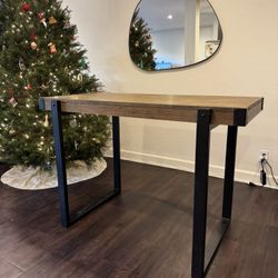 Bar height wood kitchen table
