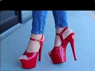 Pleaser stilettos Red size 6,7 & 9 📢