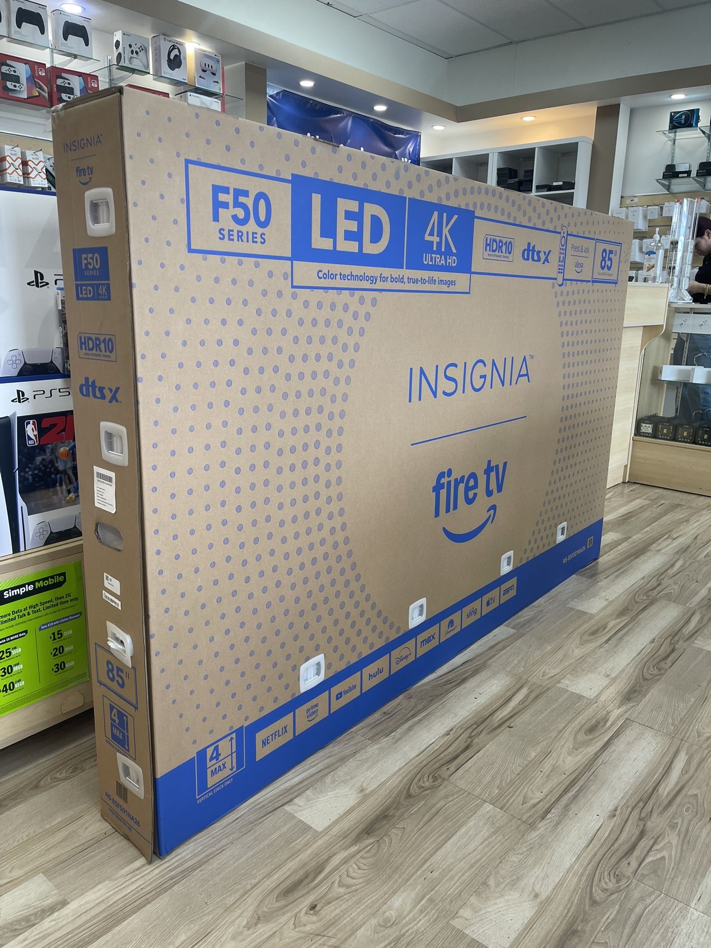 Brand New 4K Insignia 85” Inch Flat Screen Smart Tv Finance It Today! No Credit Needed To Take It!