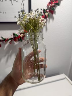 Mason Jars with Baby’s Breath