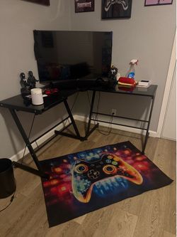 Black glass desk (Only Desk)