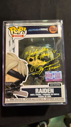 Metal Gear Rising Signed Raiden 1,200 piece funko pop