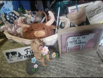 Variety of Cow Items And Decor