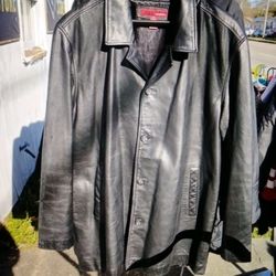 Merona Mens Leather Coat Size XL