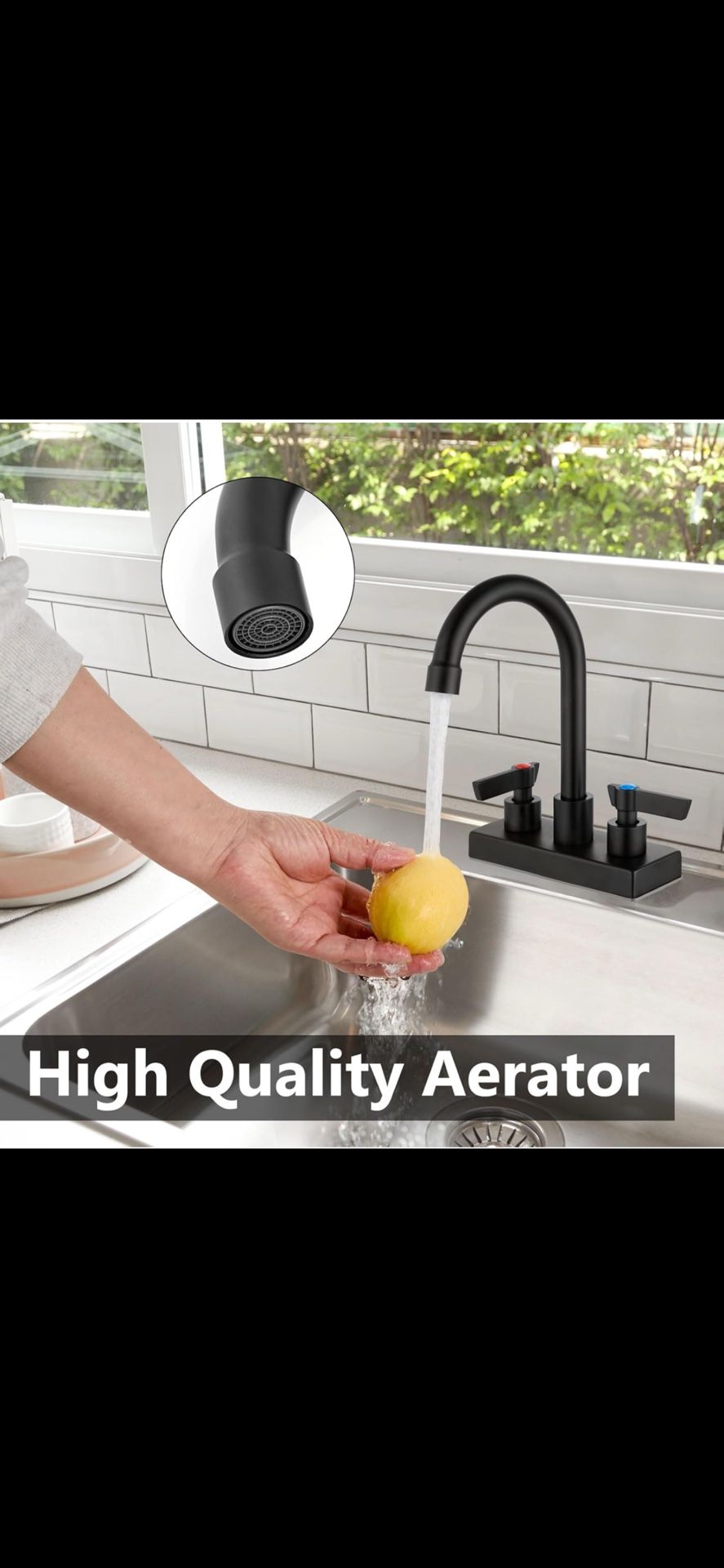 Bar Sink Faucet 4 Inch Center 2 Hole Deck Mount Bar Faucets for Sink K7
