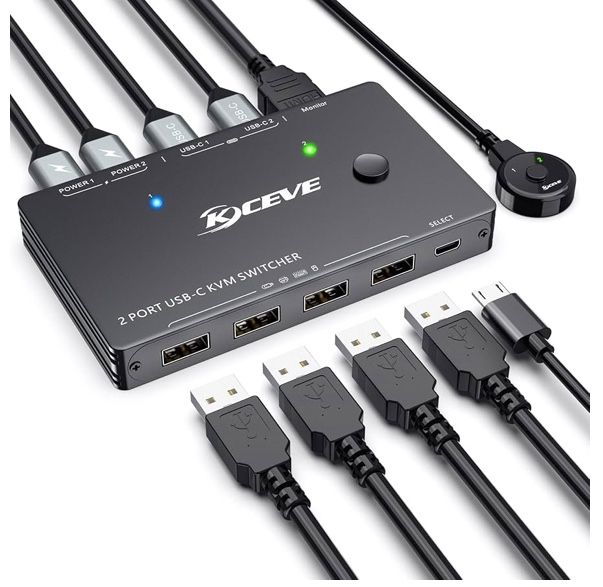 Kceve KMI Switch (2 Ports USB-C Switcher)
