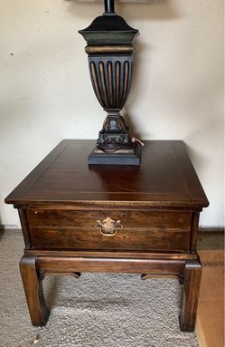 Nightstand and lamp