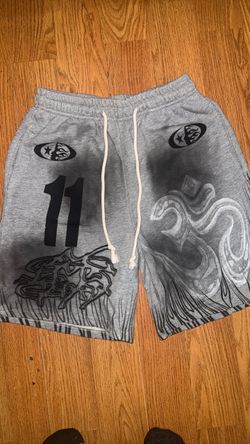 Hellstar grey and black shorts