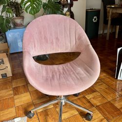 Desk Chair - Pink Velvet