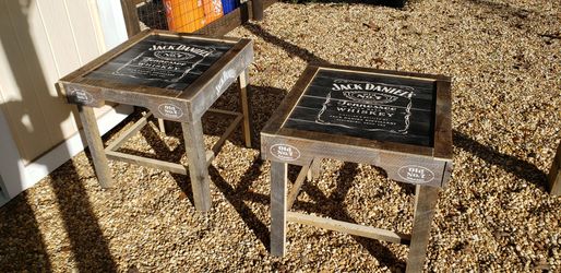 Custom made Jack daniels end tables