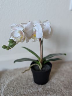 11" small artificial orchid plant