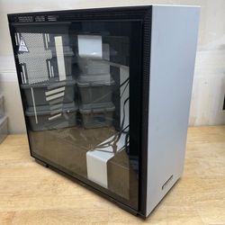 iBUYPOWER Slate MR White ATX Mid Tower Gaming PC Case Tempered Glass