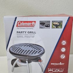 Coleman Party Grill Outdoor Portable Propane PerflectFlow BBQ 8000 BTU **NEW**