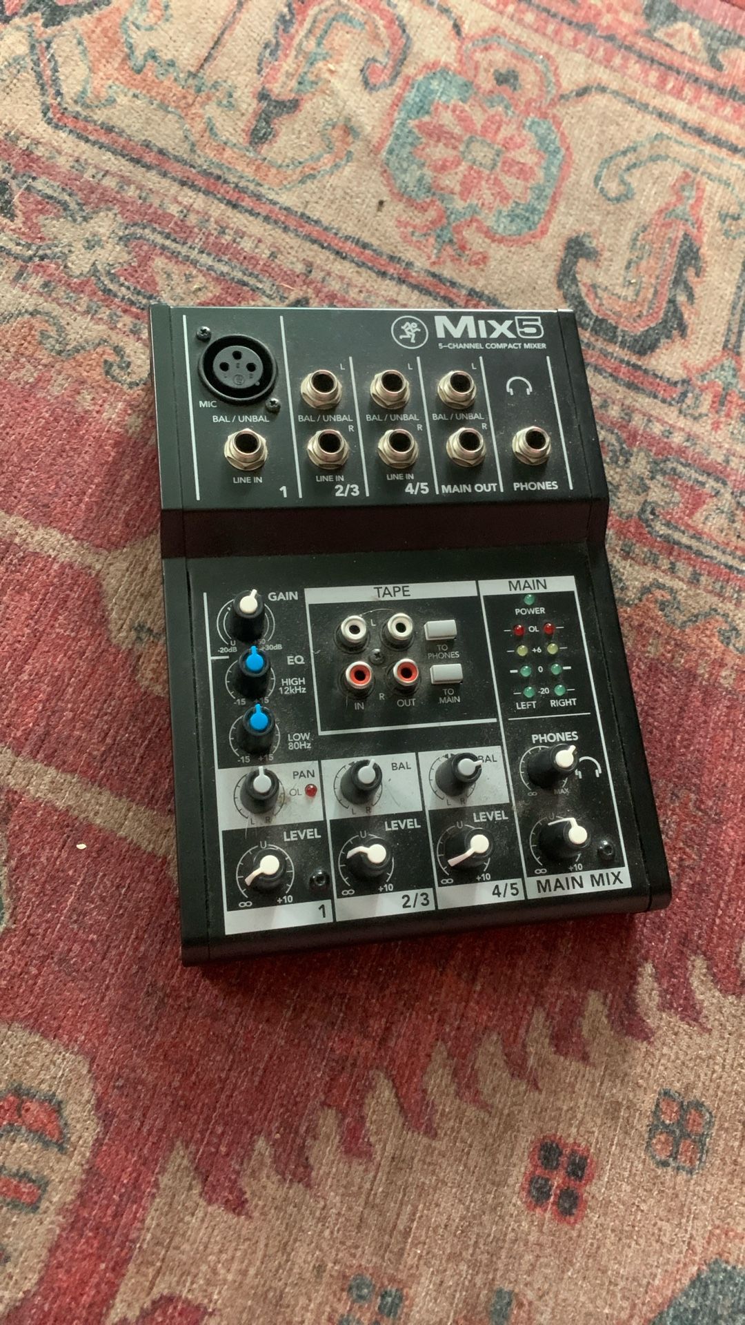 Mackie Mix5 5-Channel Compact Mixer Excellent Working Condition from Japan Used