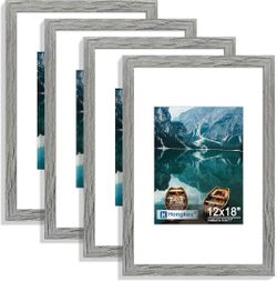 Hongkee 12x18 Picture Frame Set of 4 Grey