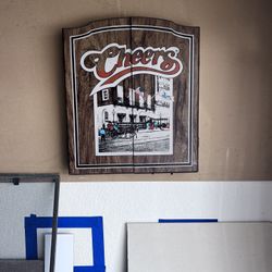 Dartboard with darts